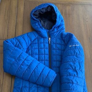 Columbia Vibrant Blue Quilted Winter Coat Kids Large